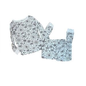 Caden Lane Color Me Pajama Two Piece Set in Floral Flutter Size 7/8 Bamboo